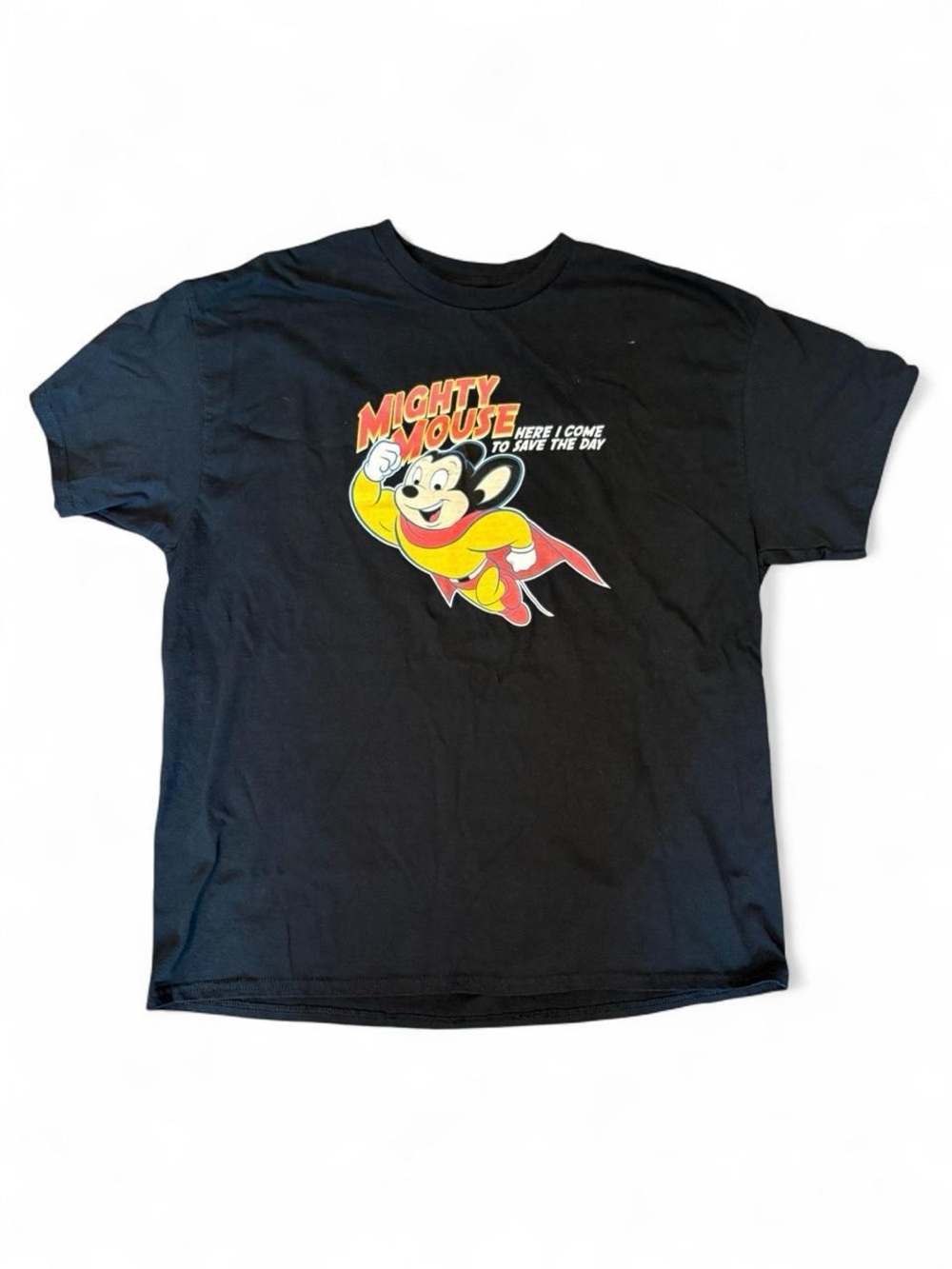 Vintage Unisex Mighty Mouse Graphic Tee, Size XL